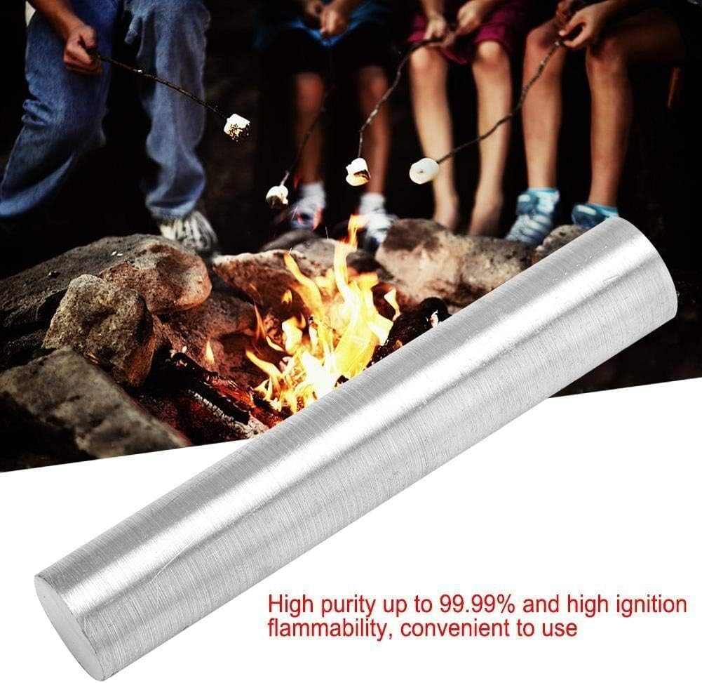 2Pcs 99.99% Magnesium Metal Rod Mg 9 Cm X 1.6 Cm High Purity Outdoor Help with Fire Starter Survival Emergency Rod Well Camping Hiking. Light with Spark image number 5
