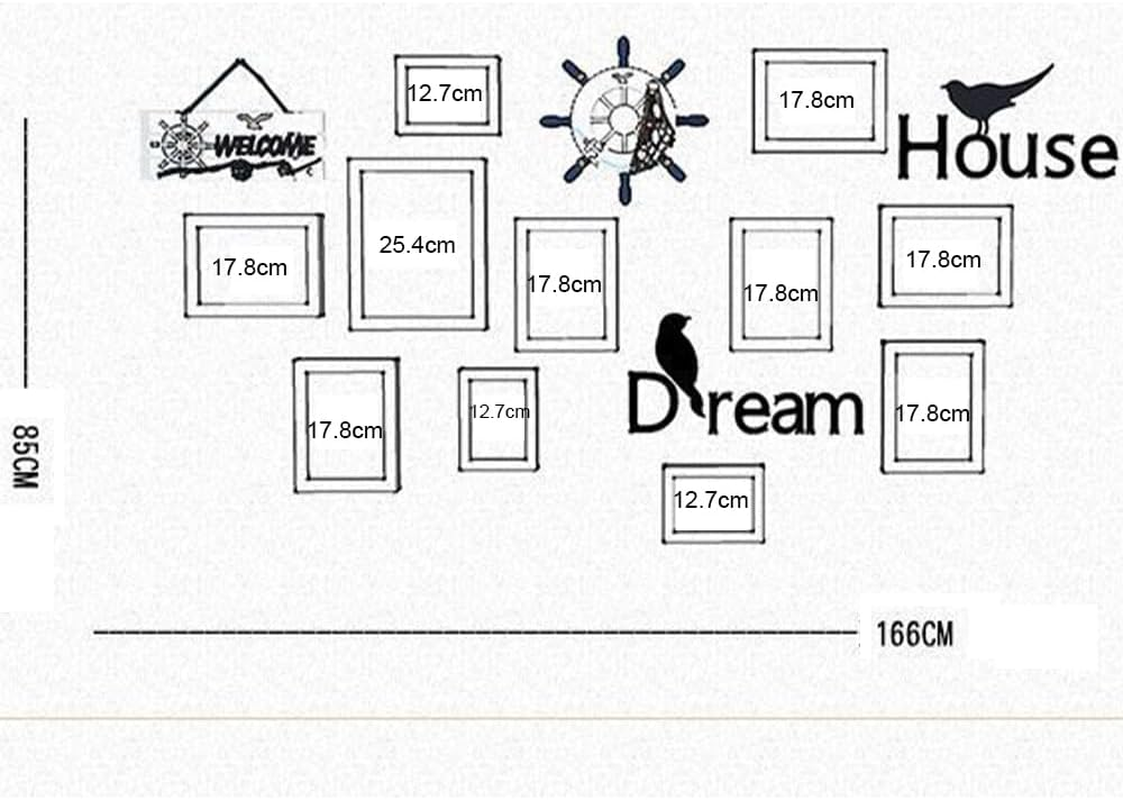 HHWRT Picture Frame Set, Multi-Pack Photo Frames for Wall and Tabletop Display, 14 Pack Picture Frames Collage Wall Decor for Multi Sizes Photos, Home and Office Gallery Wall D&eacute;cor image number 2