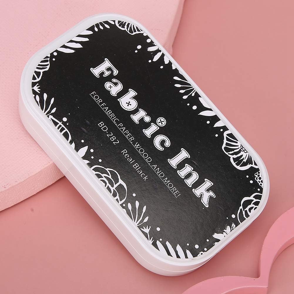 DIY Stamp Ink Pad, Clear Pattern for Paper Cloth Wood, Bright Washable Color (BD-282 Pure Black) image number 2