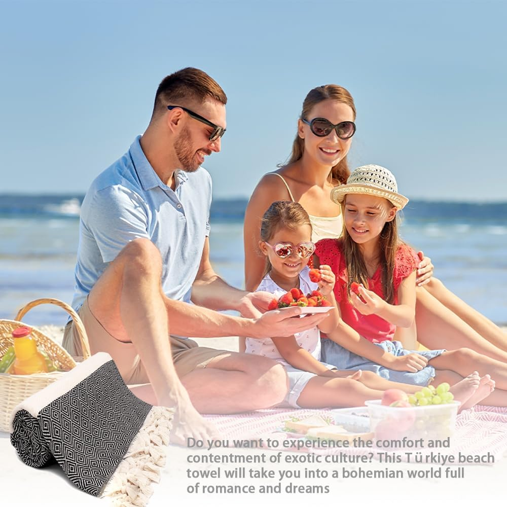 Turkish Beach Towel, Turkish Bath Towel, Oversized Quick Dry Towels for SPA, Beach, Pool, Gym and Bathroom, 39X71Inch