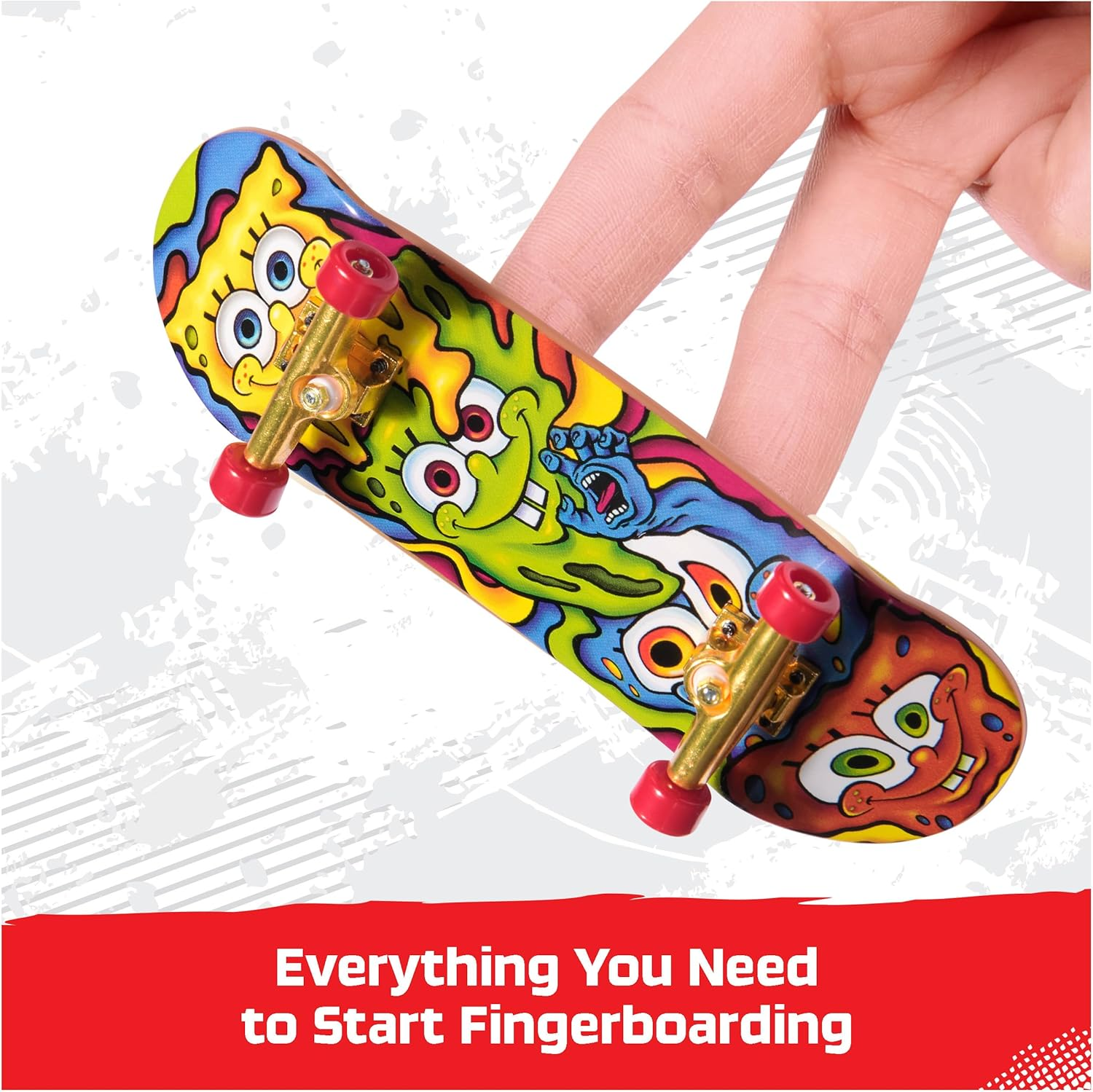 Tech Deck, Spongebob Sk8Shop Fingerboard Bonus Pack, Collectible and Customisable Mini Skateboards, Kids&rsquo; Toys for Ages 6 and Up image number 6