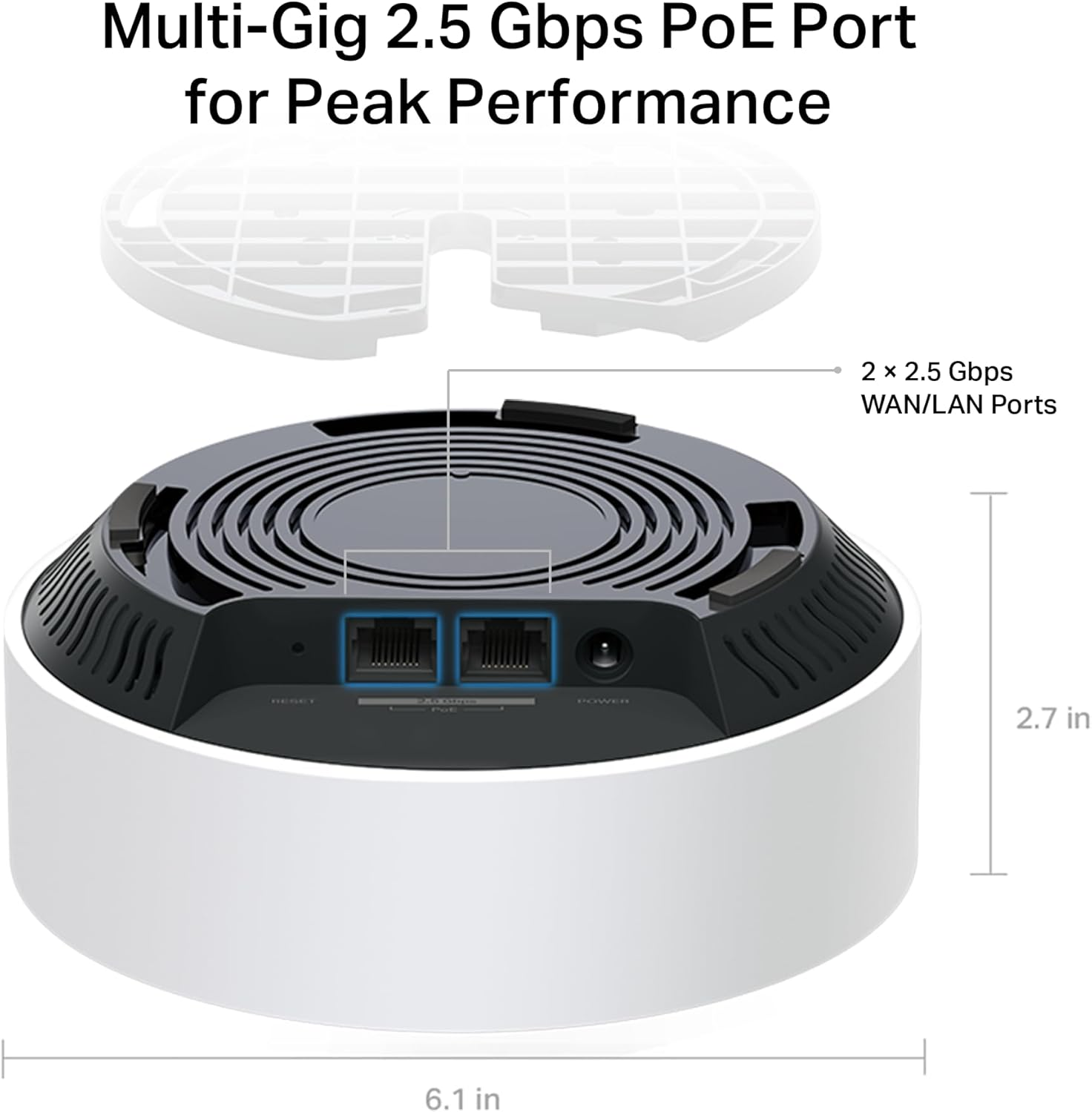 Tp-Link Deco AX3000 Mesh Wifi 6 (Deco X50-Poe), Ceiling/Wall-Mountable, Replacing Wifi Router & Access Point, 2 Poe Ports (1 X 2.5G, 1 X Gigabit), 3-Pack image number 3