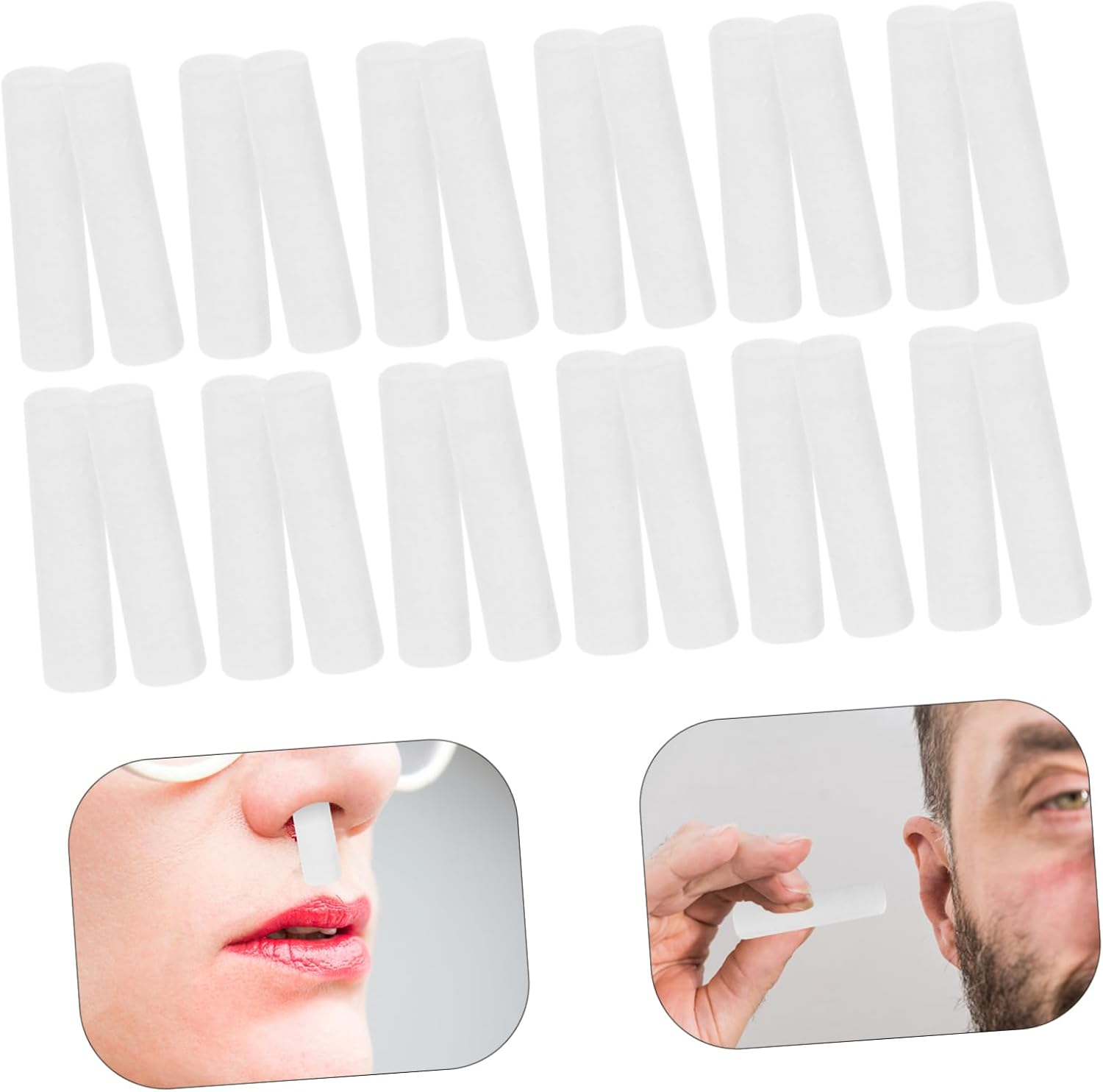 GANAZONO 50Pcs Highly Absorbent Cotton Rolls for Mouth Dental Cotton Rolls Blood Control Nose Plug for Teeth Cleaning