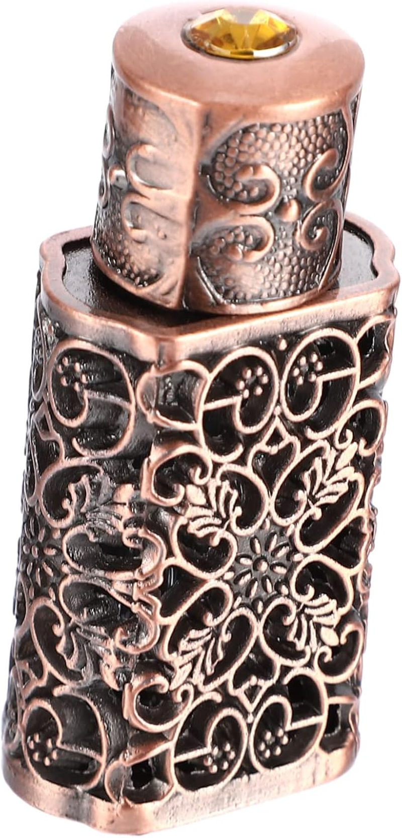 2Pcs Perfume Oil Bottle Essential Oil Spray for Travel Diy Engraved Metal Dispenser Leakproof and Portable image number 3