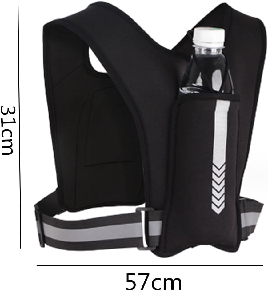 Loopunk Running Vest, Reflective Vest, Sports Chest Bag for Men, Water Resistant Chest Pack, Running Pack for Workout Gear with Key Pouch for Workout, Running and Cycling. image number 3
