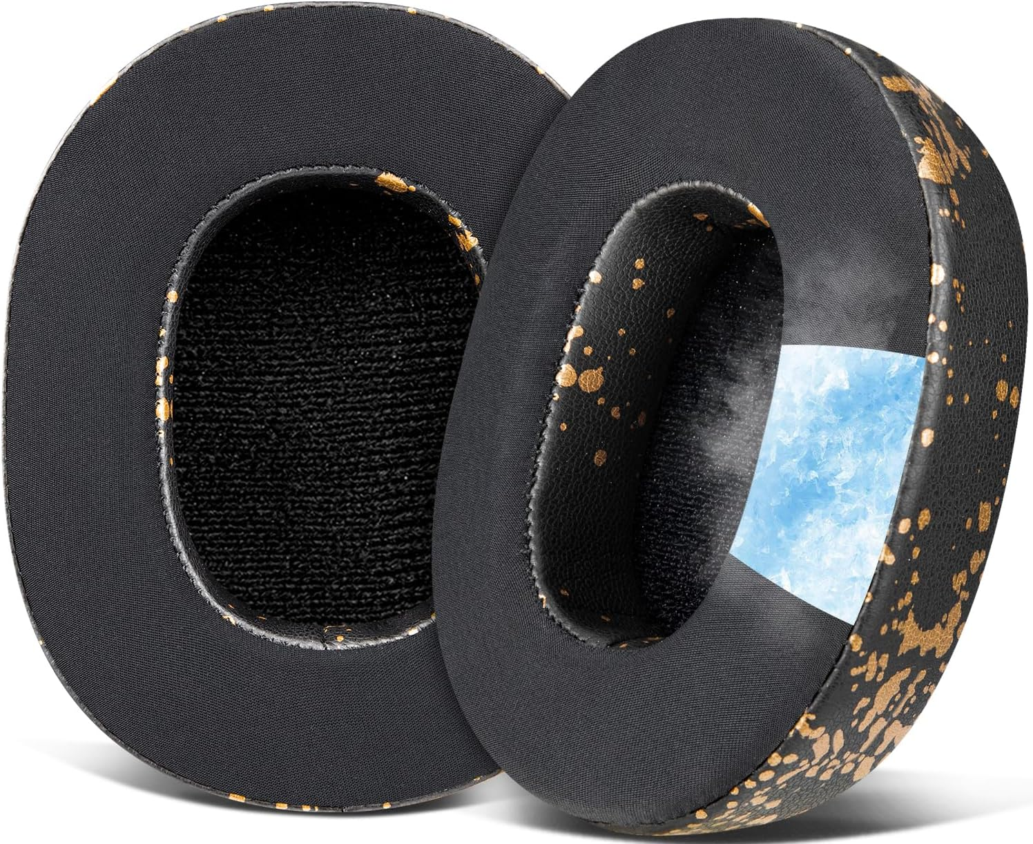 SOULWIT Replacement Earpads for Skullcandy Hesh 3/Anc/Evo & Crusher Wireless/Anc/Evo & Venue ANC Over-Ear Headphones, Ear Pads Cushions with Soft Protein Leather, Noise Isolation Foam - Black