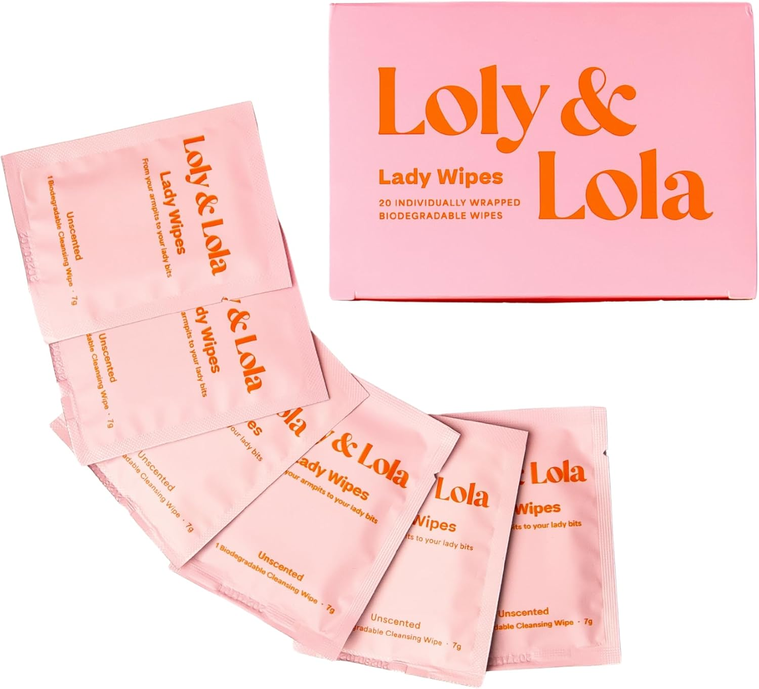 Lady Wipes &ndash; Individually Wrapped Biodegradable Body Wipes | Travel-Friendly, Hypoallergenic & Ph Balanced (5&ndash;6) | Fragrance-Free | for Sensitive Skin | Gym, Period & Everyday Freshness. image number 4
