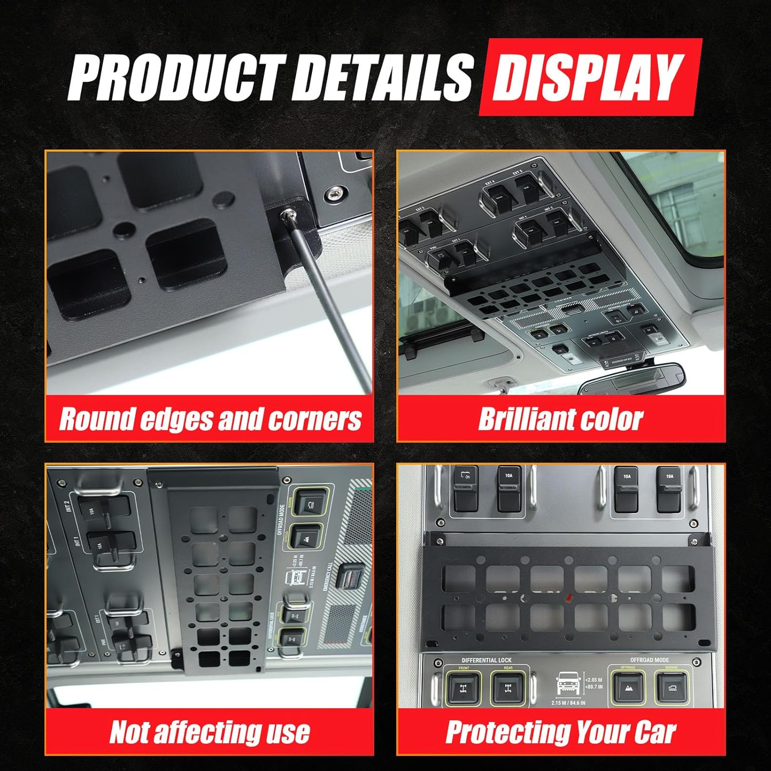 Car Roof Organizer Rack Compatible with INEOS Grenadier 2020-2025 Accessories | Aluminum Modular Storage Backet | Heavy Duty 1PC Set image number 6