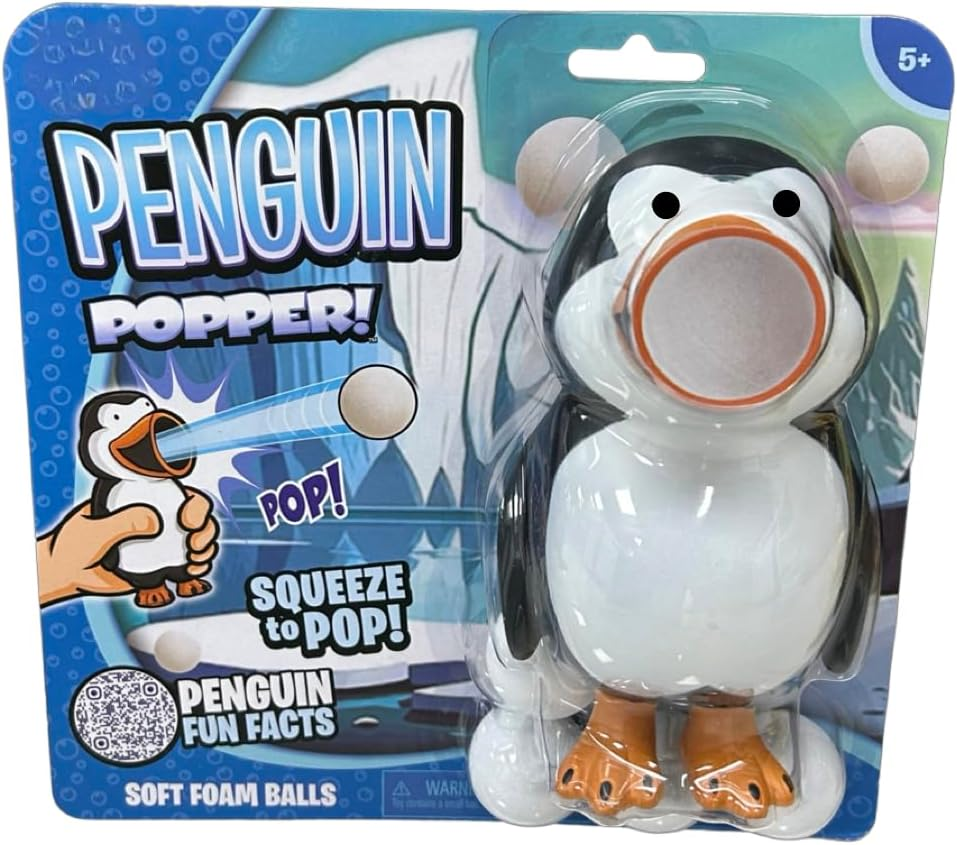 Hog Wild Popper &ndash; Fun and Engaging Foam Ball Shooter for Kids &ndash; Perfect for Building Strength and Coordination! (Penguin) - Penguin image number 2