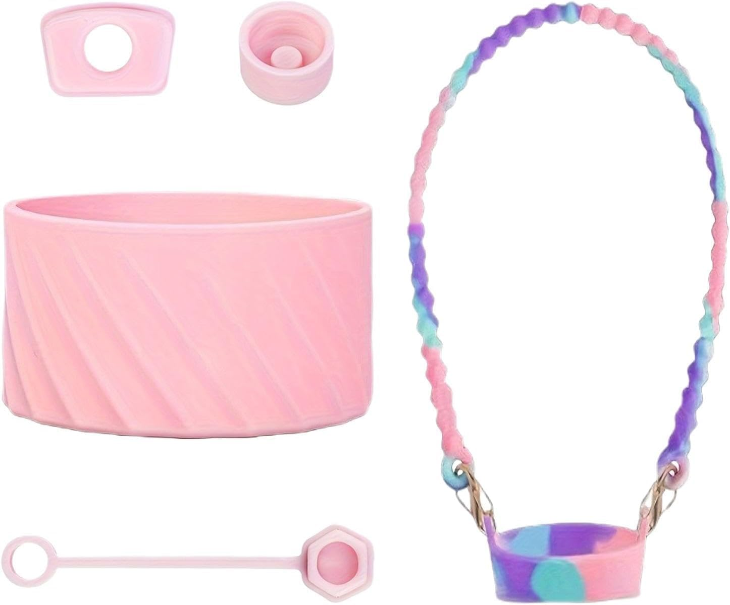 Stanley Accessories, WADY 5Pcs Cup Including Straw Cover Cap, Water Bottle Handle Strap, Leak Stoppers, Silicone Boot for 30Oz 40Oz Tumbler(Coloured) image number 6