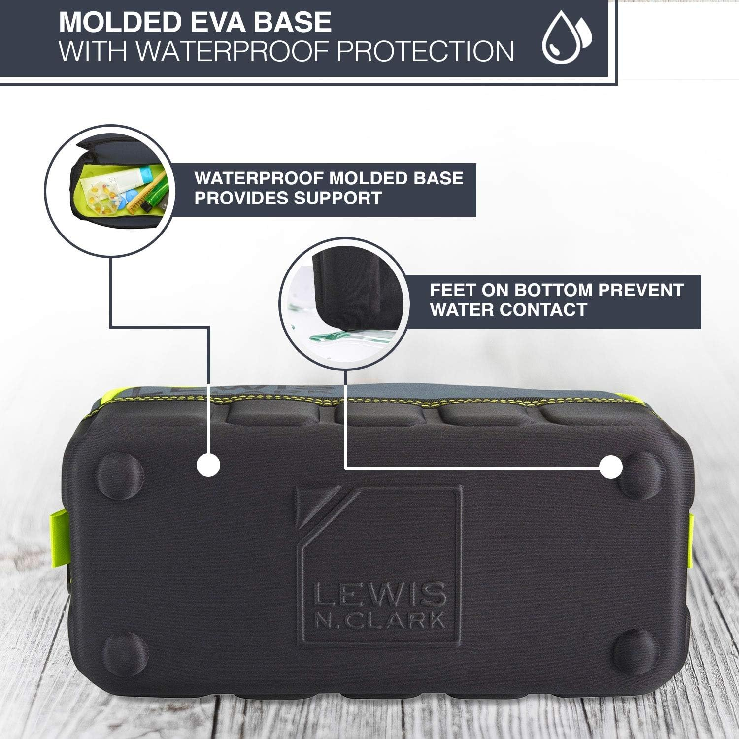 Lewis N. Clark Lewis N. Clark Travelflextm Open-Top Toiletry Kit, Charcoal (Gray) - 1597CHR image number 5