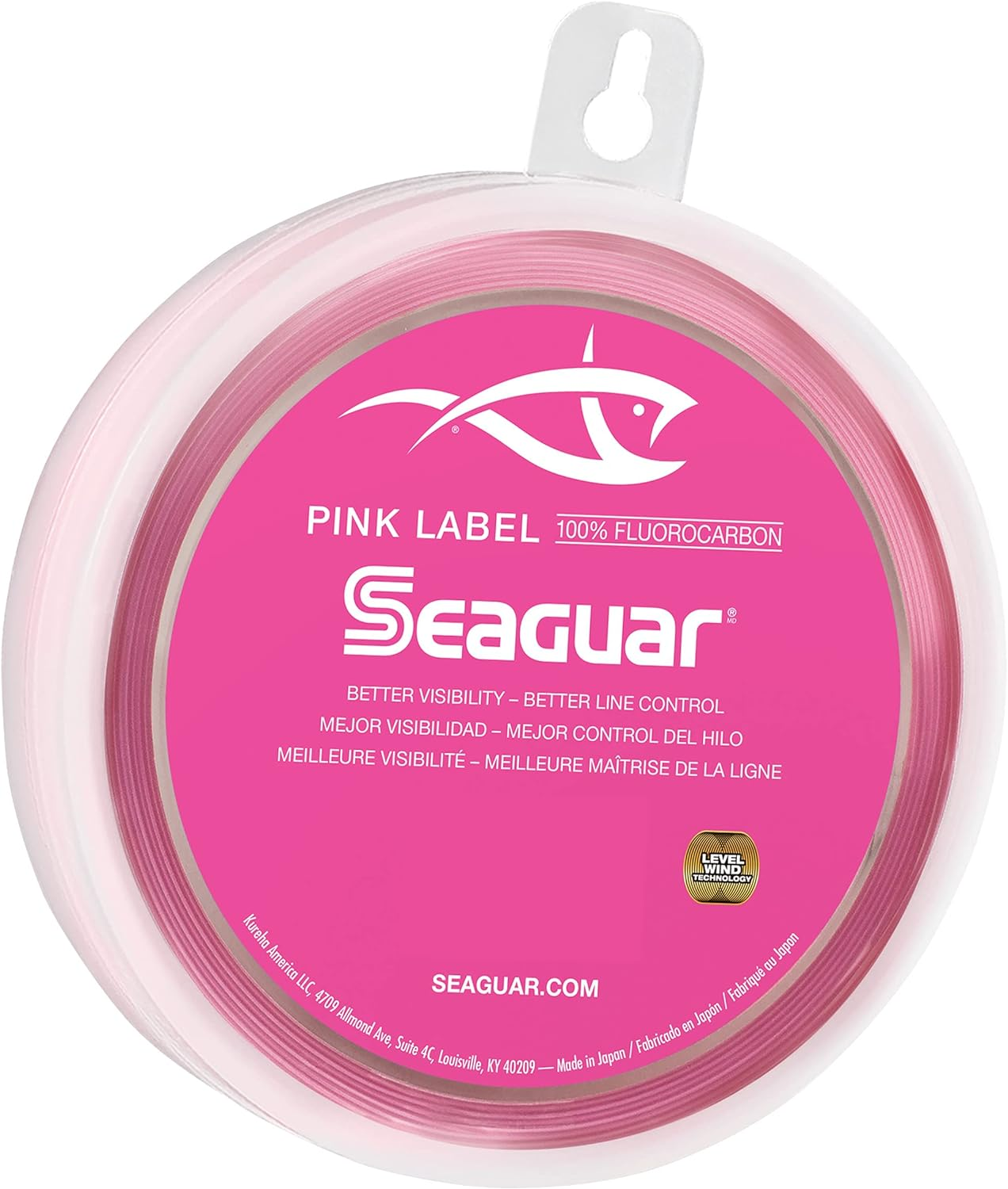 Seaguar Pink Label Fluorocarbon Fishing Leader Line, 100% Fluorocarbon, Minimal Stretch, Excellent Abrasion Resistance and Strength