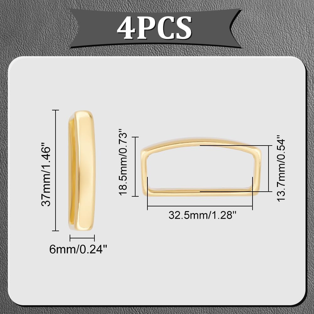 UNICRAFTALE Belt Loop Keeper Brass Belt Loop Real 14K Gold Plated Men'S Belt Buckle Belt Keeper