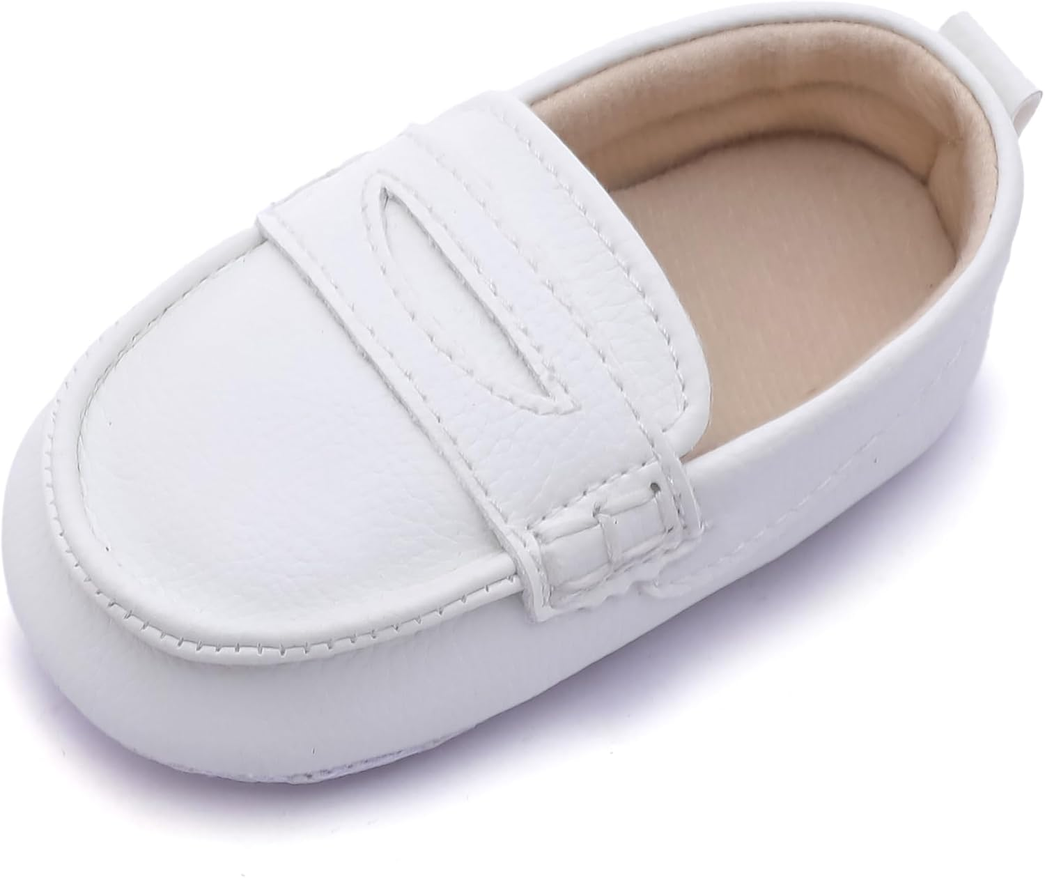 LONSOEN Baby Toddler Boys Girls Loafers Newborn Leather Moccasins Infant First Walking Dress Shoes