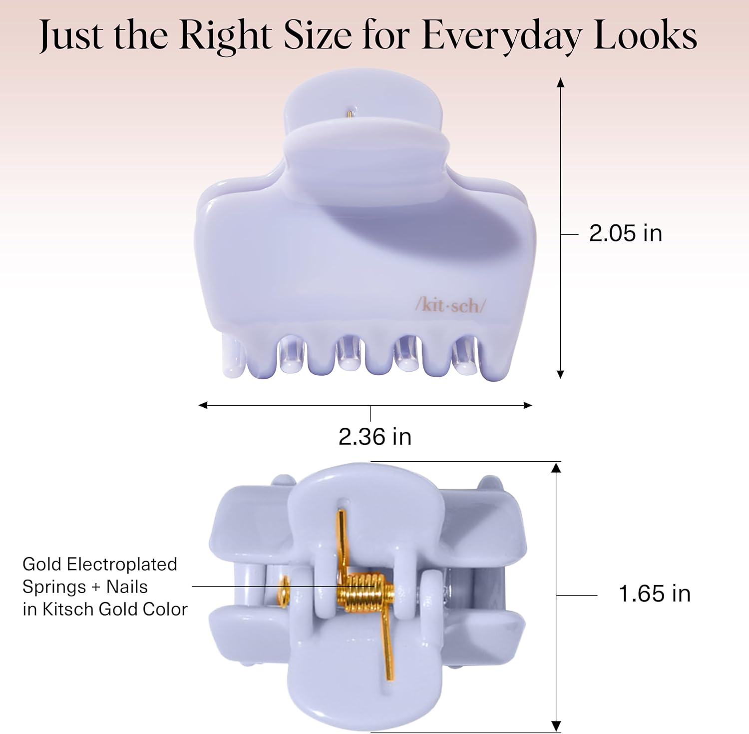 Kitsch Hair Clips for Women - Strong Hold Claw Clips | Non-Slip, Durable Plastic | Stylish Hair Accessories for Everyday Use | Ideal Gifts for Women - Hydrangea Breeze, 1Pc - Cherry Print image number 3