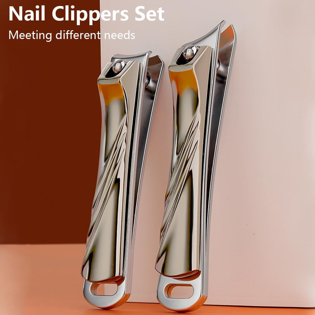 Vekol Nail Clippers Set 3 Pack, Fingernail Clipper for Men Women, Ingrown Nail Clipper, Ultra Sharp Slant Curved Blade Nail Clipper for Thick Toenails, Premium Stainless Steel Nail Clippers image number 5