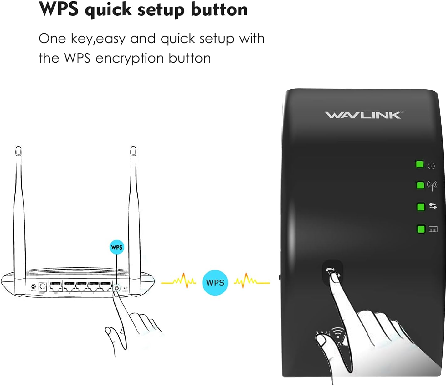 Wavlink Repeater Wi-Fi Range Extender - N300 Compact Wireless Access Point with Ethernet Port, 802.11N/B/G Network（Black） image number 6