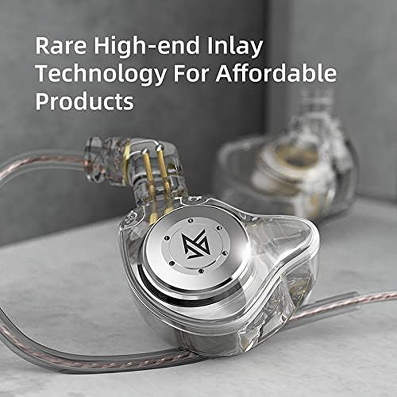 KZ EDX PRO in Ear Monitor Headphones 10Mm Dual Magnetic Dynamic Driver, KZ Earbuds 1DD with Resin Housing for Musician Audiophile Gift Set (No Mic, Clear) image number 4