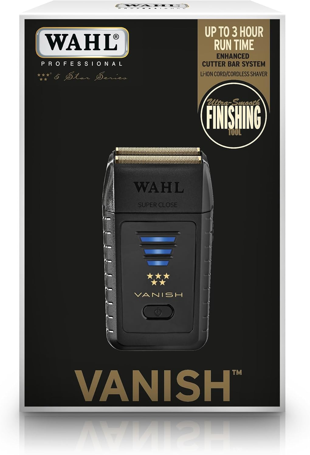 Wahl Professional 5-Star Series Vanish Shaver, Essential for Barbers and Haie Stylists. This Detailed Finishing Tool Creates Smooth, Ultra-Close Bump-Free Shave without Irritation. image number 2