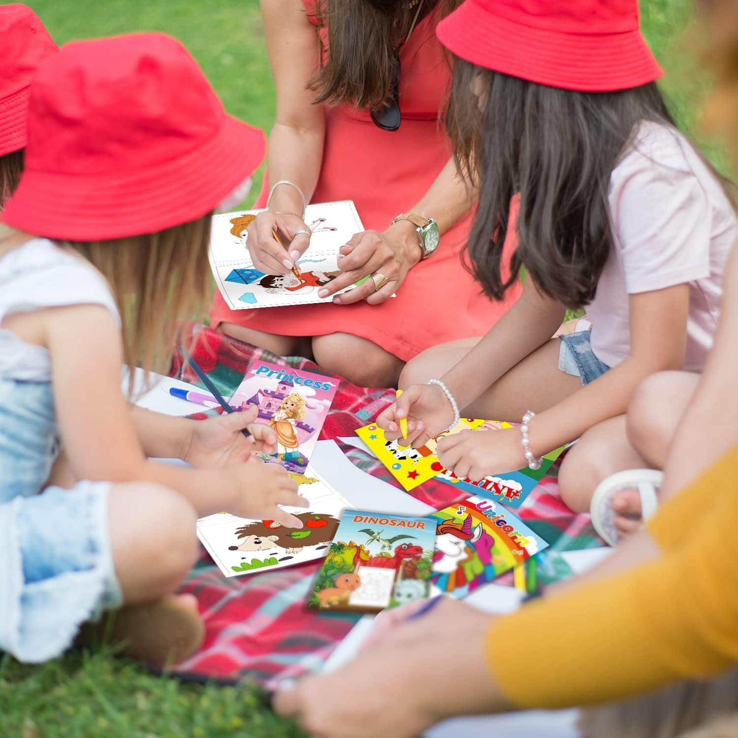 20Pack Small Colouring Books for Kids Party Favours Age 2-4, 4-8, Bulk Colouring Books for Children Girls and Boys, Party Goodie Bags Stuffer Fillers, Includes Unicorn, Mermaid Farm Dinosaur Vehicle More Themes image number 1