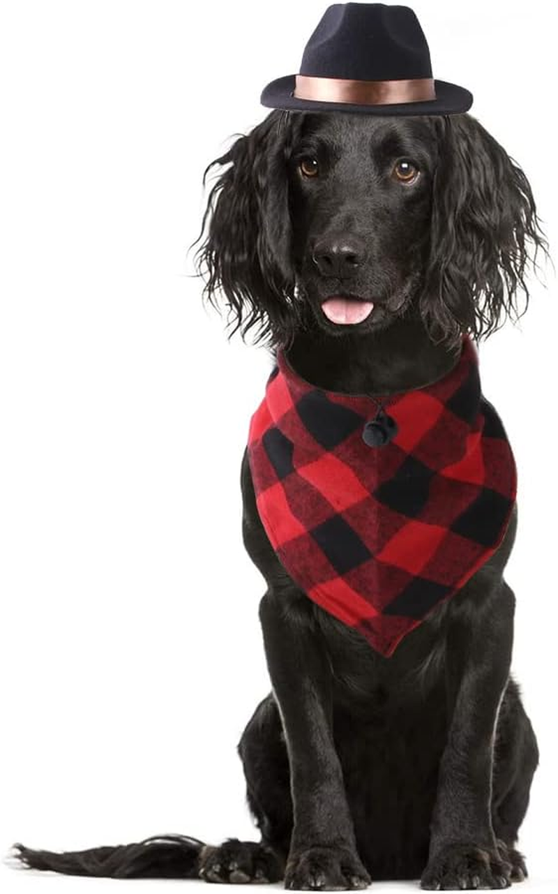 Top Hat for Your Pet Dog Cowboy Hat Headgear for Cats, Funny Pet Headwear (Black, One Size) image number 1