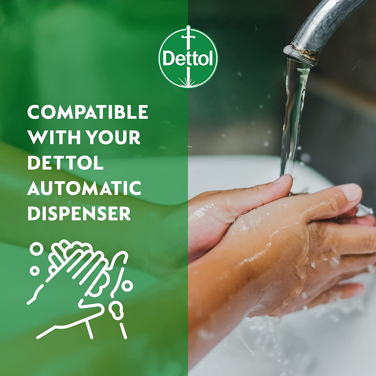 Dettol No Touch Antibacterial Hand Wash Aloe Vera Refill, 250Ml image number 4