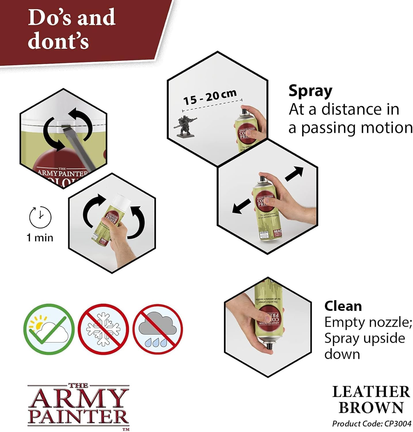 Army Painter Aerosol Spray Primer - Leather Brown 400Ml image number 1