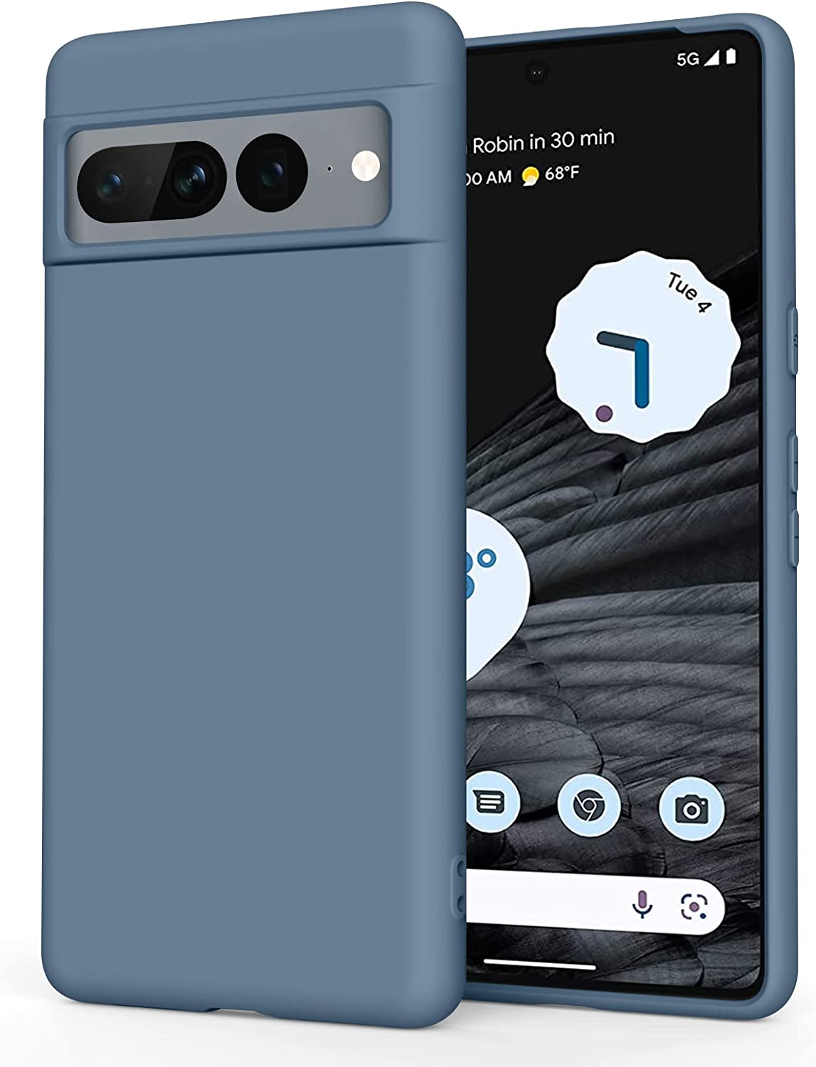 Silicone Case for Google Pixel 7 Pro Case(2022), Ultra Thin Flexible Premium Rubber Full Body Protection Anti-Fingerprint Dust-Proof Shockproof Anti-Scratch Wireless Charging for Google Pixel 7 Pro 5G Cover