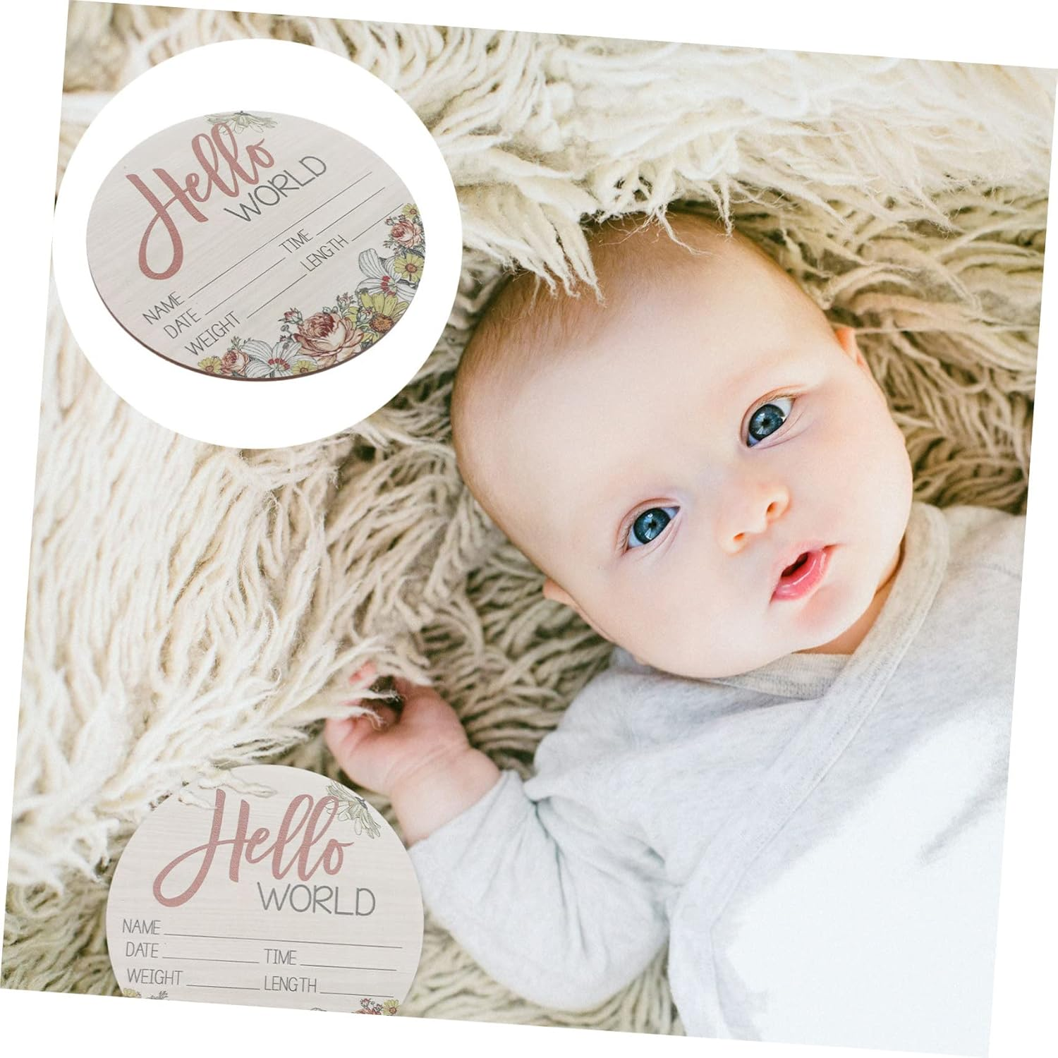 Wooden Welcome Sign Newborn Birth Announcement Name Sign Photo Prop for Nursery Decor Shower for Parents image number 2