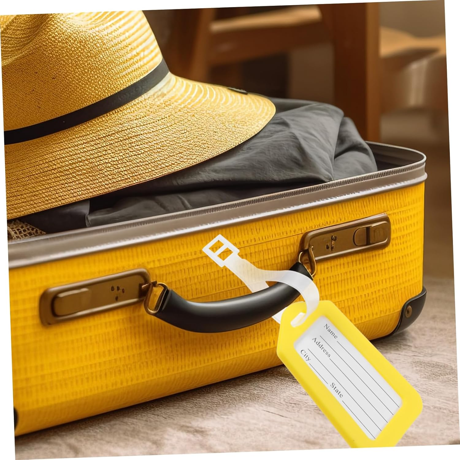 ANDRESLAD Luggage Tag Id Suitcase Tag Luggage Cute for Traveling Name Holder Holder Attachment image number 4