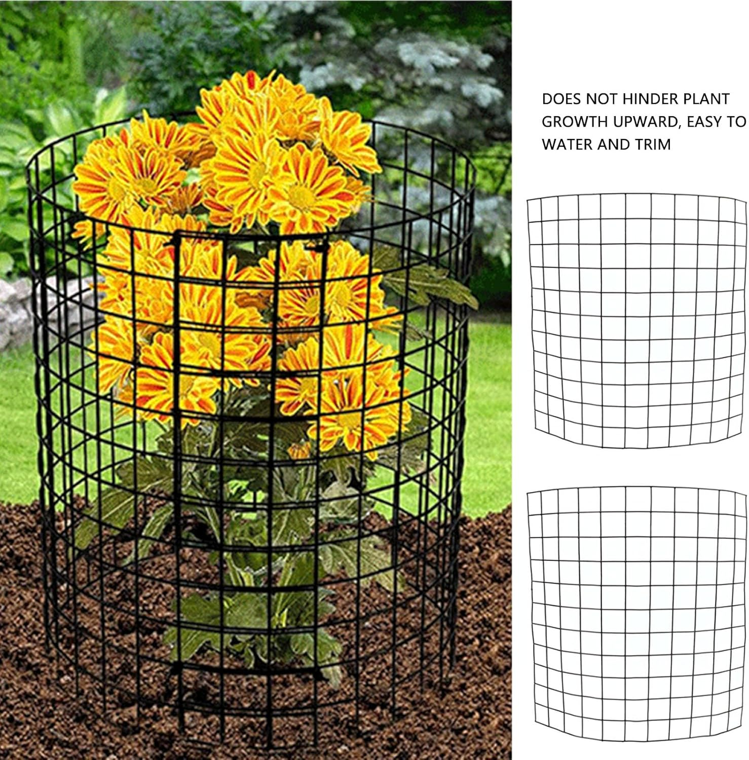 6 Pack Plant Protector from Animals, 5.31 X 16.54Inch Metal Plant Cages Wire Plant Protectors, Plant Protector from Animals, Metal Mesh to Keep Animals Out, for Garden Flowers image number 4