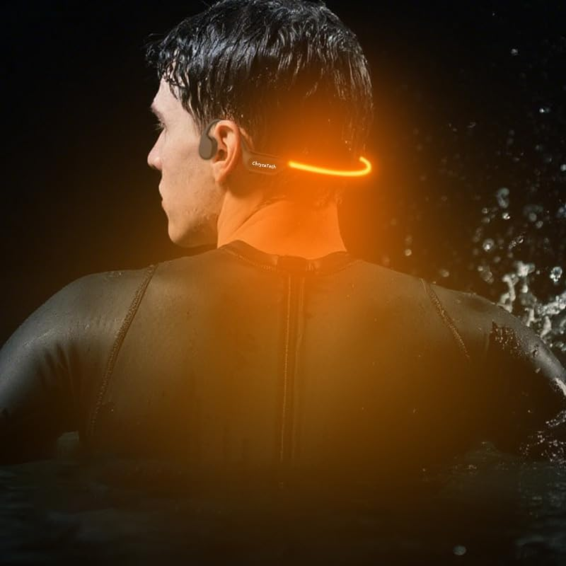 [2025 Upgraded] Chryzatech-X500 Sports Headphones | IPX8 Waterproof | LED Reflective Strips | Long Battery Life | Secure Fit&mdash;&mdash;Stay Safe in Water & at Night, Never Lose Your Rhythm image number 6