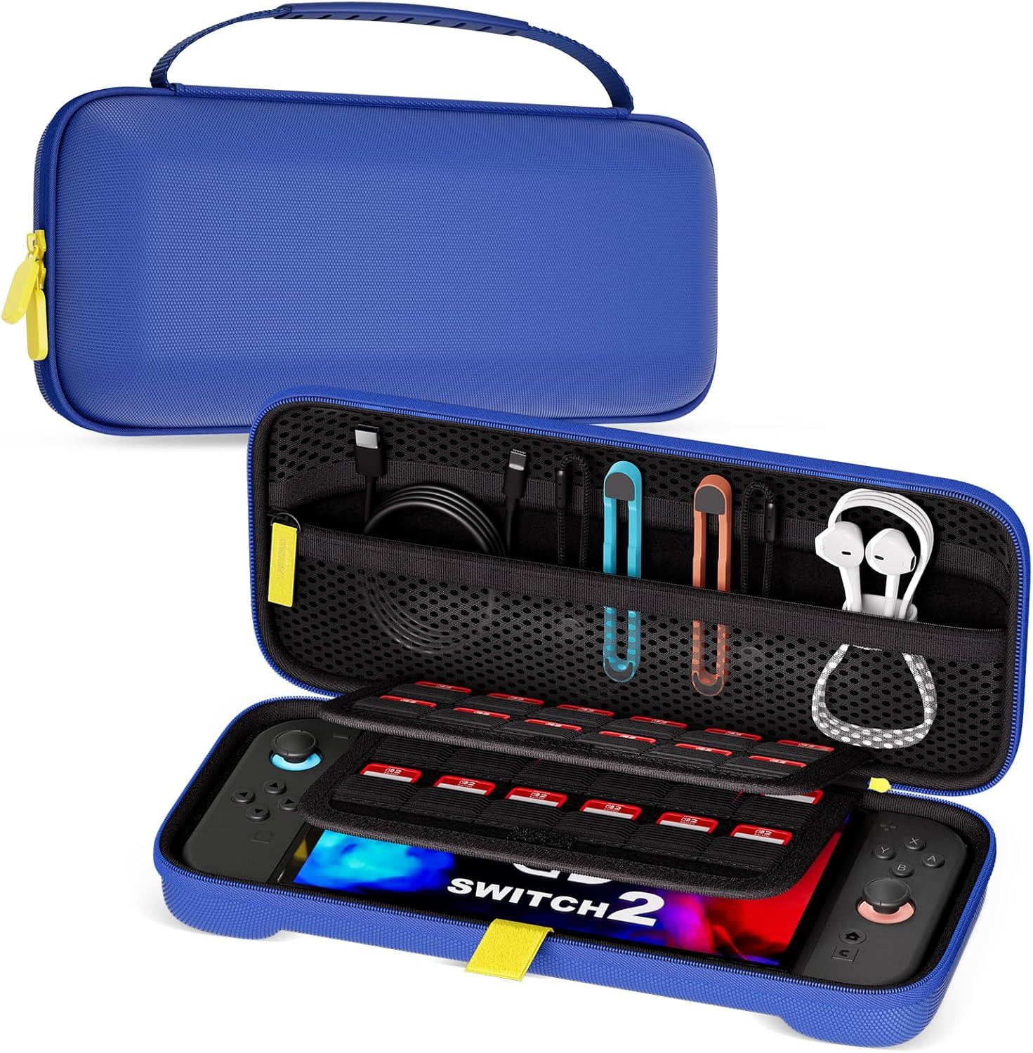 Procase Carrying Case for Nintendo Switch 2 (2025) with 24 Game Card Slots, Hard Portable Travel Case Storage Bag Protective Pounch for 2025 Nintendo Switch 2 Console and Accessories -Black