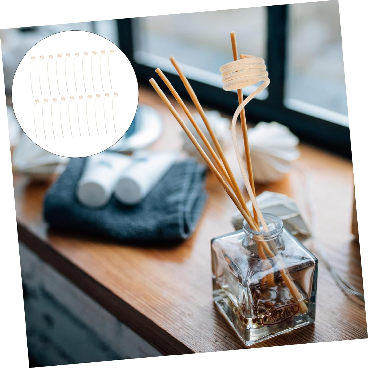 20Pcs Rattan Diffuser Sticks for Aromatherapy Essential Oil Sticks for Home for Room Toilet and Travel Use
