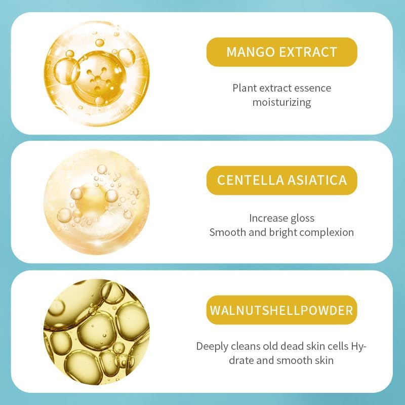 Exfoliating Body Scrub,Body Scrub, Mango Bath Salt Scrub, Cleansing Pores, and Body Care. (Mango Bath Salt Scrub 350G) - Blueberry Bath Salt Scrub 350G image number 5