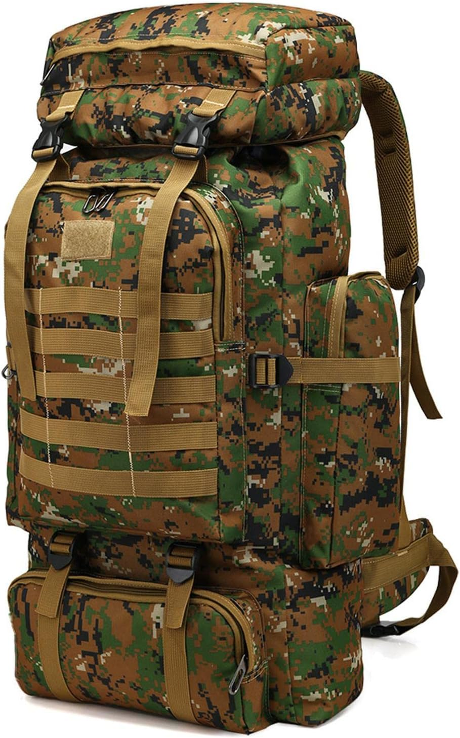 Assault Pack - Water Resistant 80L Large Capacity Rucking Backpack,Army Camping Rucksack for Wilderness Survival, Camping, and Hunting Jmedic