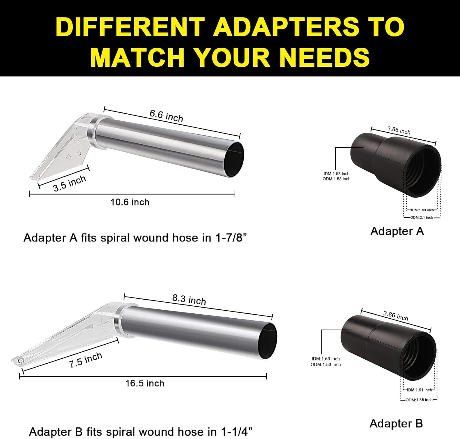 YSJWAER Carpet Vac Extractor Attachment-Tool - Cleaning Vacuum Clear Upholstery Car Detailing Turn Shop Vac into an Extractor