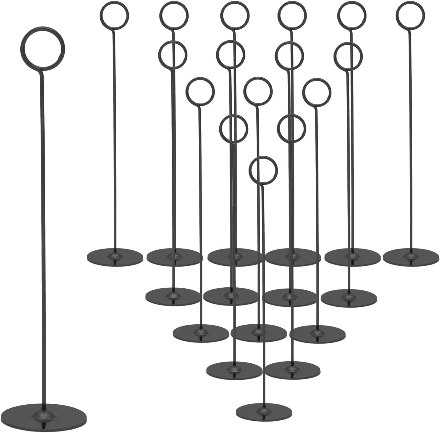 Urban Deco Place Card Holder Table Number Holder Wedding Card Holder 12 Inch Set of 16 for Restaurants Weddings Banquets (12" Silver Place Card Holder)