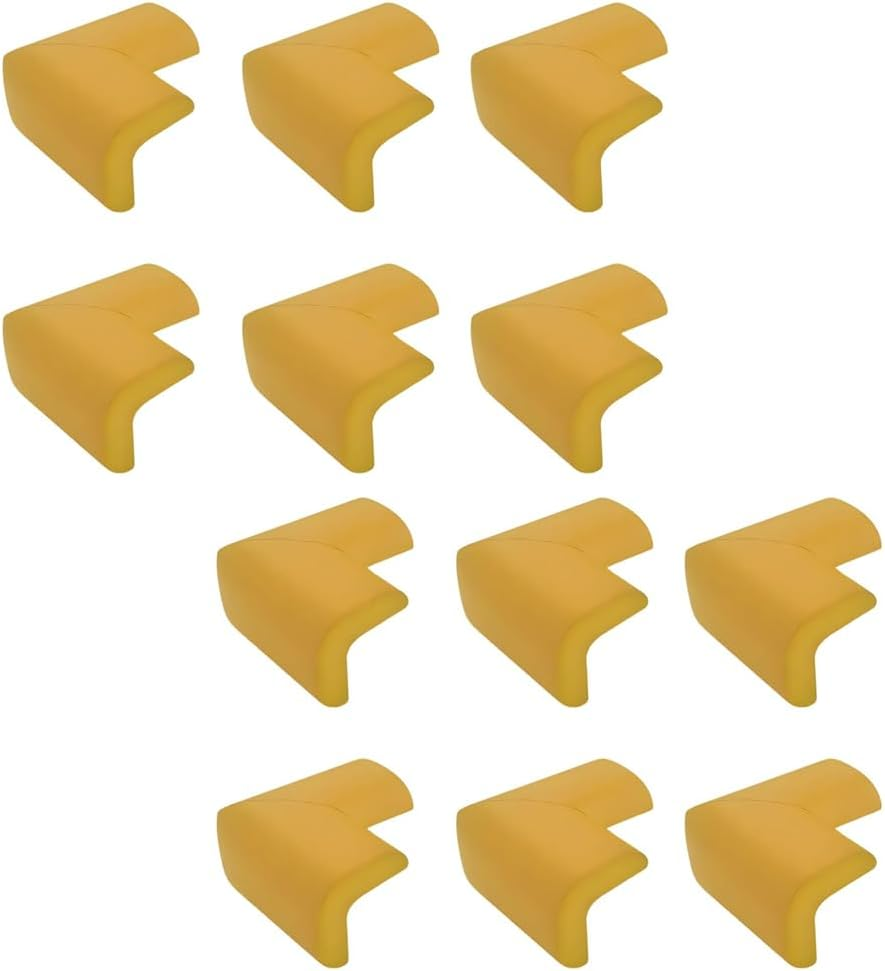 FUNNTY 12 Pack Soft Corner Protector Proofing Edge and Corner Guards, Safety Pre-Taped Furniture Bumper for Fireplace, Table, Stair, Cabinet