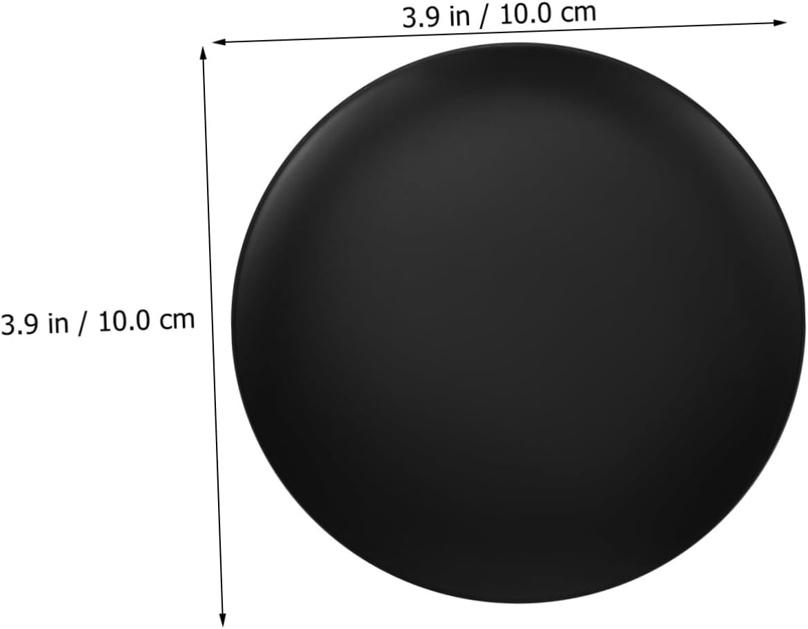 LABRIMP 4-Piece Black Iron Candle Holder Set 10Cm Geometric Candle Plates for Pillar Decorative Stands for Weddings and Parties image number 4