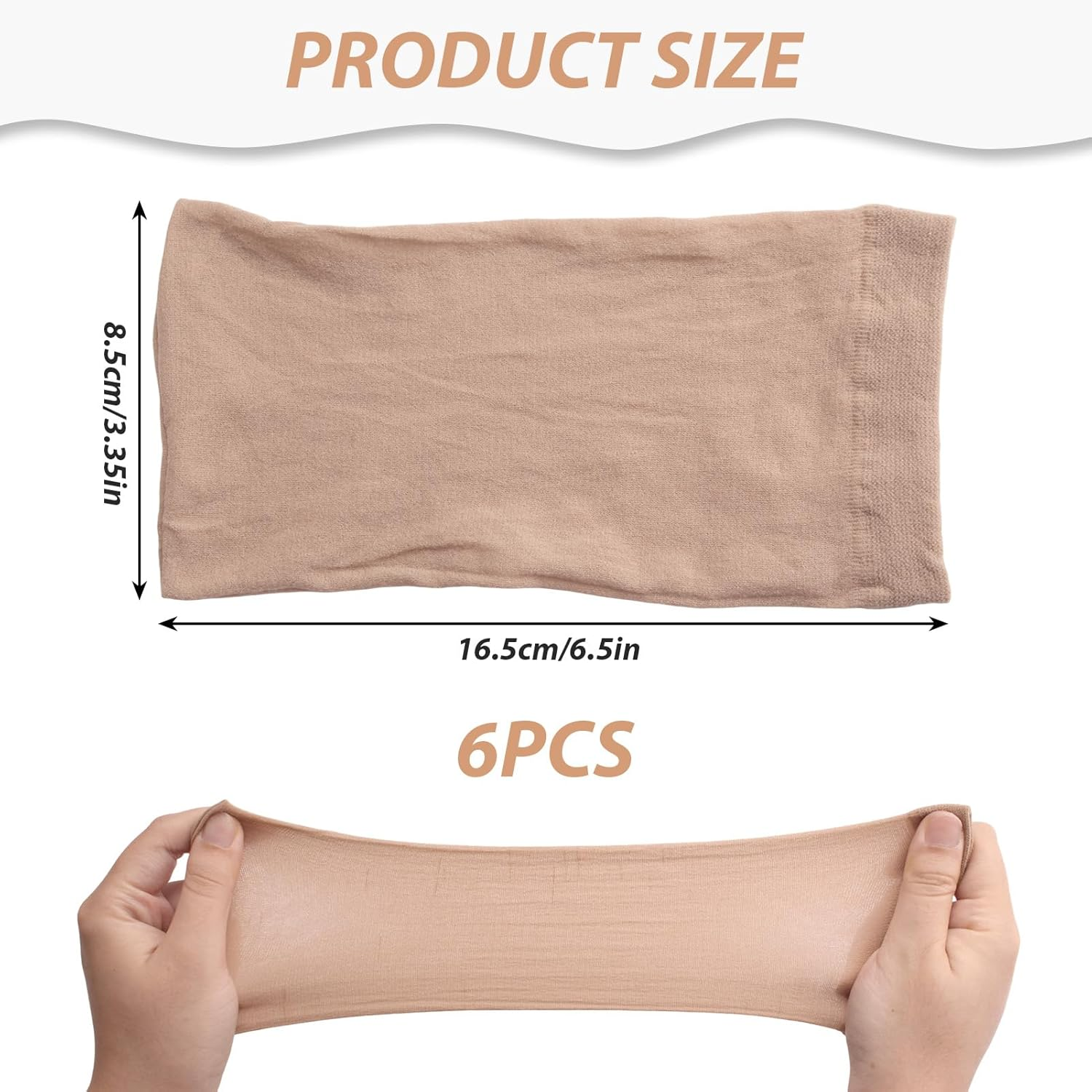 6 Pcs Wig Caps, Bald Caps Elastic Nylon Stocking Net for Women Wigs, Lace Front Hair and Fashion Hair Accessories, Fun Hair Accessories, Makeup & Performance Accessorie (Brown) image number 5