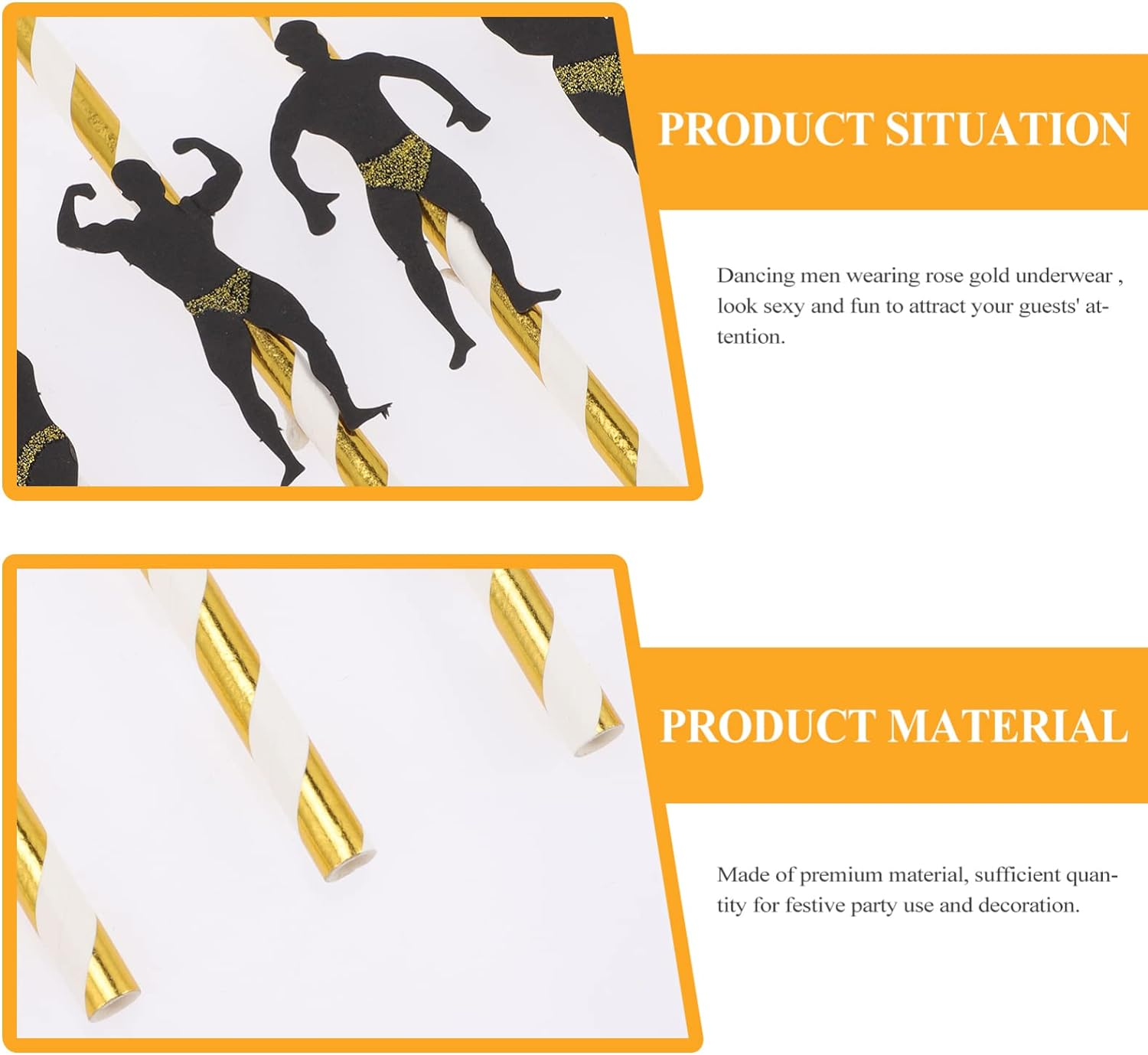 Jojofuny Bachelorette Party Decorations Straws Dancer Straw I Bridal Shower Supplies Crazy Silly Party Straws Drinking Favors Striper Games image number 3