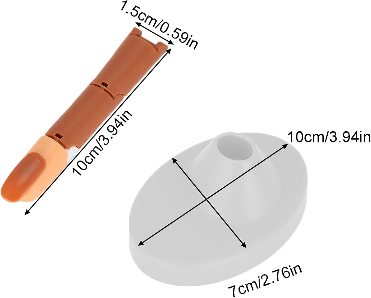Finger Mannequin, Nail Art Practice Finger False Nail Tips Durability Softness for Nail Artists for Nail Salon(White) image number 5