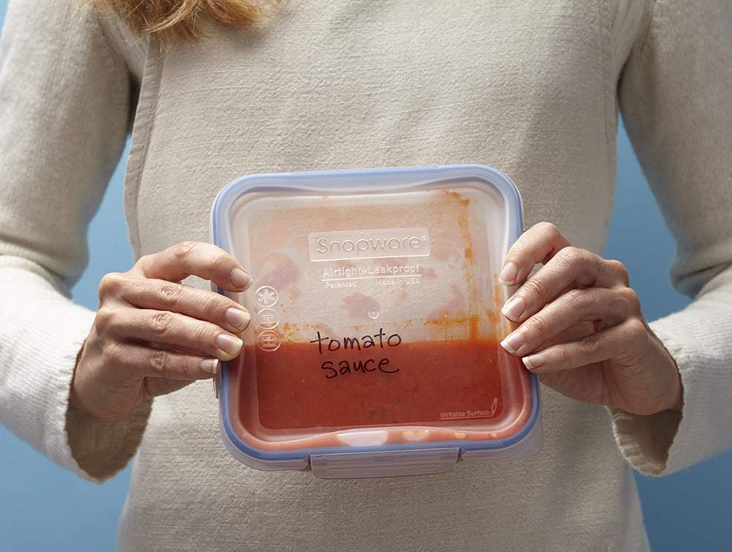 Snapware Total Solution 4-Piece Rectangle Food Storage Container Set &ndash; Durable Pyrex Glass with Tab Locking Lids for Secure Storage &ndash; Clear, 470Ml & 1.5 Litre Capacity image number 6