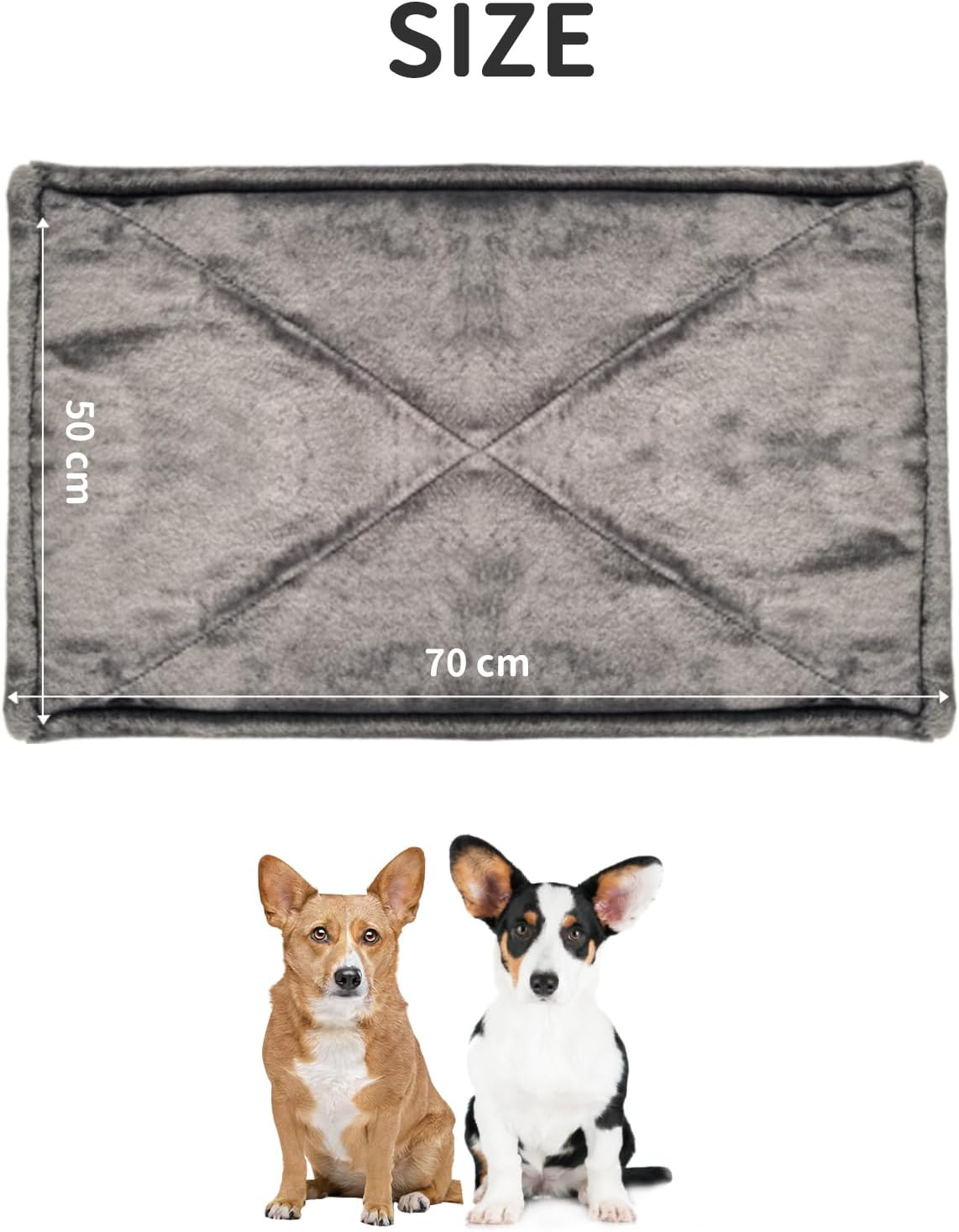 Self-Warming Cat Bed Pad,Self-Heating Thermal Pet Mat for Indoor Cats and Dogs,Safe & Energy-Free (70 * 50Cm) image number 4