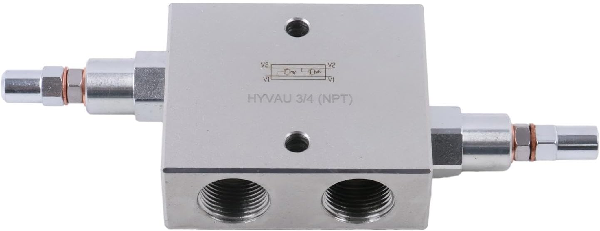 HOLDWELL Dual Crossover Hydraulic Relief Cushion Valve DCRV110-12N 3/4&rdquo; NPT Ports 30 GPM Max Flow image number 1