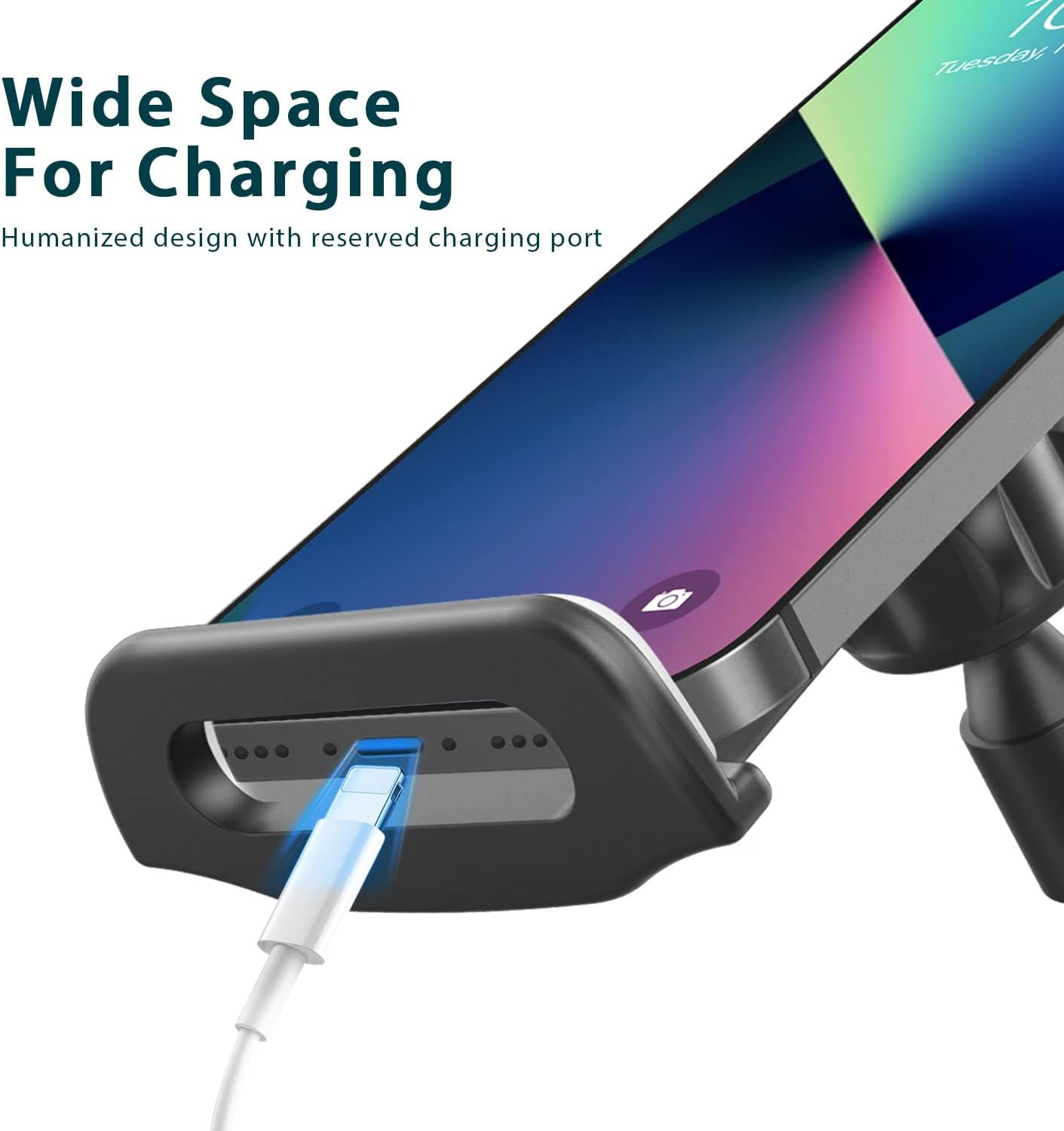 GVTECH Gooseneck Tablet Stand, Universal Tablet Mount Holder 360 Flexible Lazy Arm Holder Clamp Mount Bracket Bed for 4.6"-11" Ipad Air Pro Mini, Samsung, Huawei Tab, Iphone, Switch, More Devices image number 2