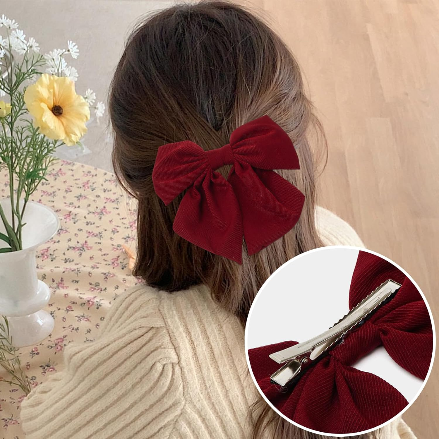 100 Pack 75Mm Small Silver Metal Alligator Hair Clips Curl Section Crocodile Barrettes Duckbill Hairclips Hair Bow Making Crafts DIY Hair Accessories for Girls image number 2