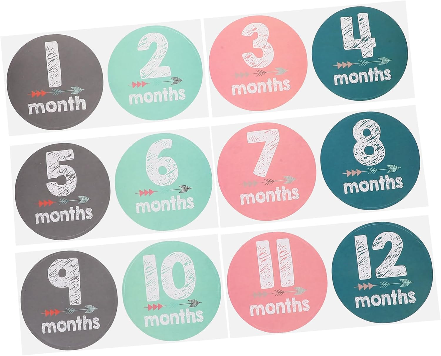Milestone Stickers for Newborn Monthly Milestone Decals Birth Month Stickers Photo Props for Growth Journey image number 4