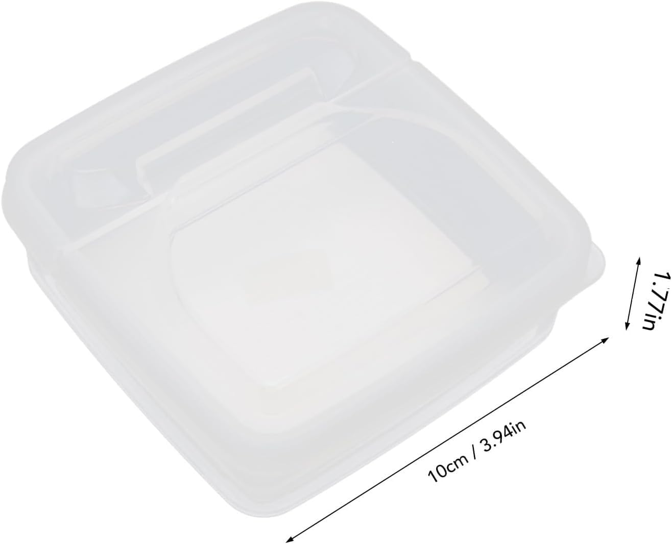 4 PCS Cheese Storage Containers with Flip Lids, Sliced Cheese Container for Fridge, Clear Plastic Butter Block Cheese Slice Storage Box Portable Freezer Food Storage Containers image number 5